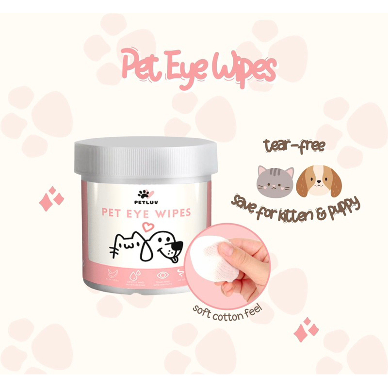 Petluv Pet Eye Wipes Anjing Kucing Tisu Pembersih Mata