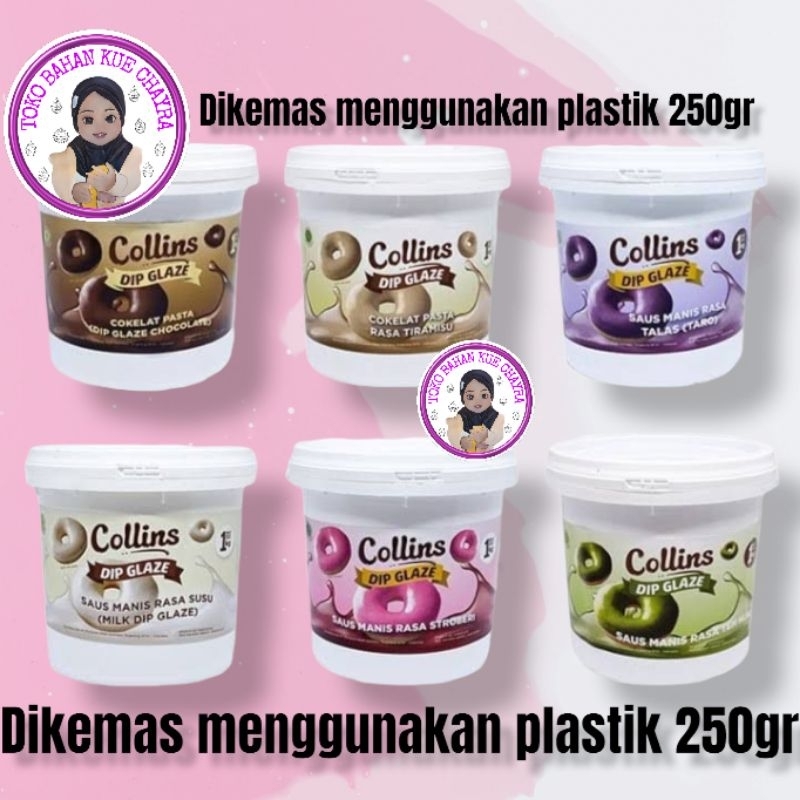 

glaze donat collins dip glaze donut (500gr plastik)