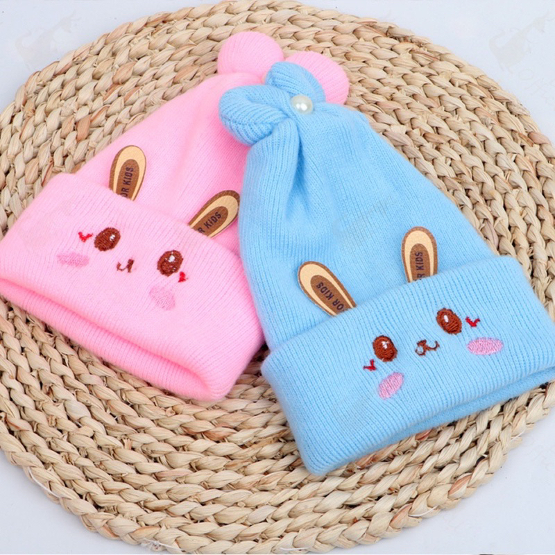 Topi kupluk bayi bahan rajut Baby hat lucu Kupluk bayi premium