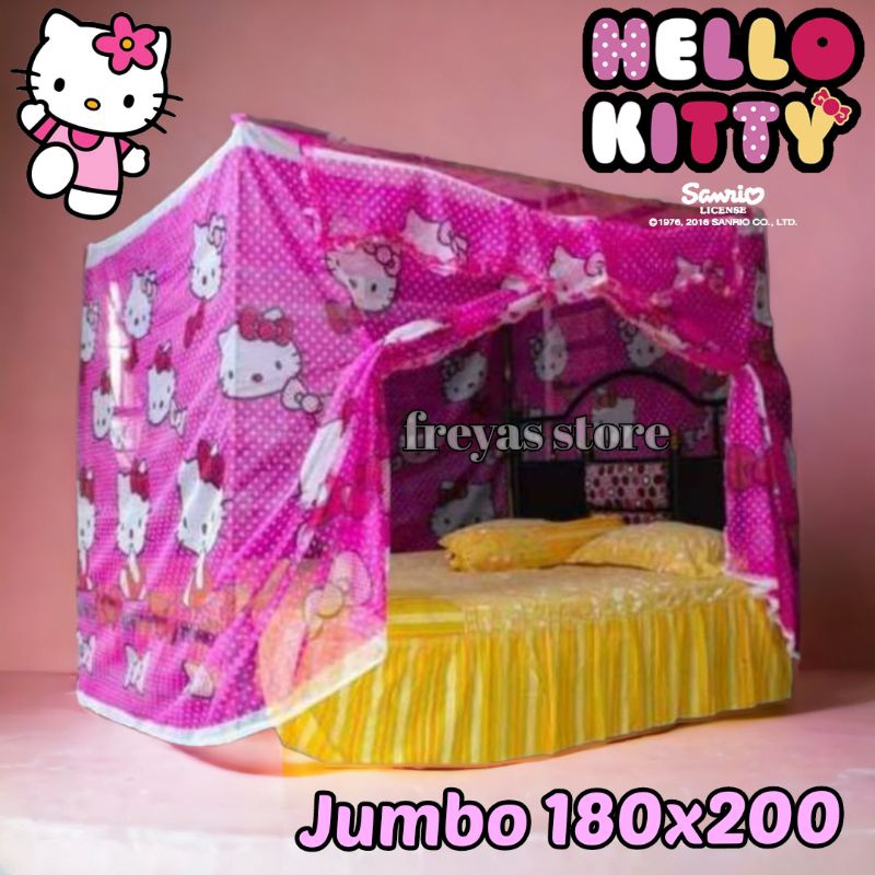 KELAMBU MOTIF HELLO KITTY JUMBO  180x200