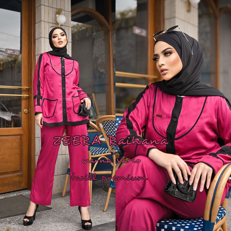 Daster Arab Zeera RAIHANA One Set Out Fit Rayon Twill Premium