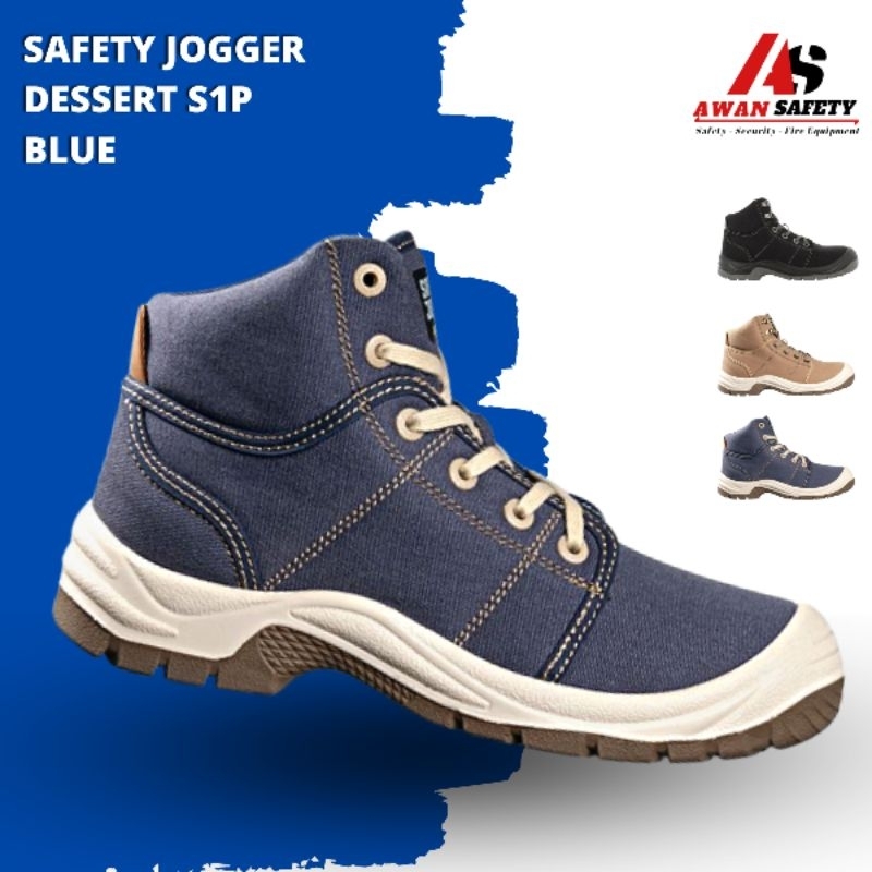 Sepatu Safety Jogger Dessert Blue S1P Original