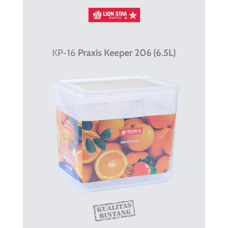 toples kotak lionstar - toples serbaguna persegi - praxis keeper kp-6