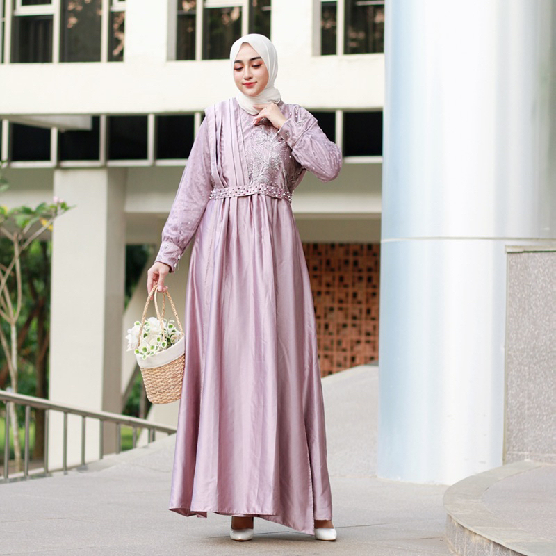 RAYA LACE DRESS MAXY/ gamis lace mewah terbaru lebaran kondangan