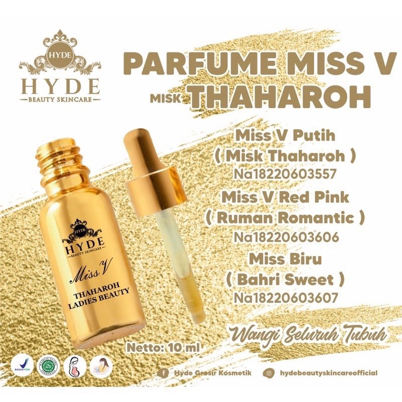 PARFUME MISS V THAHAROH HYDE BEAUTY SKINCARE