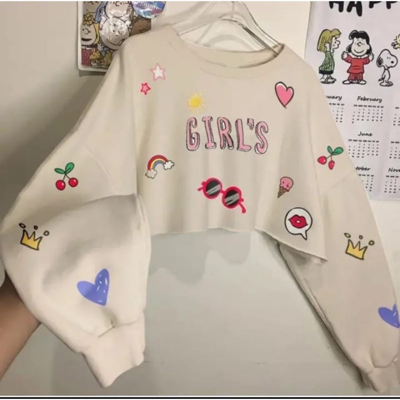 Sweater Crop Girls Fleece (LD 110, P 43)