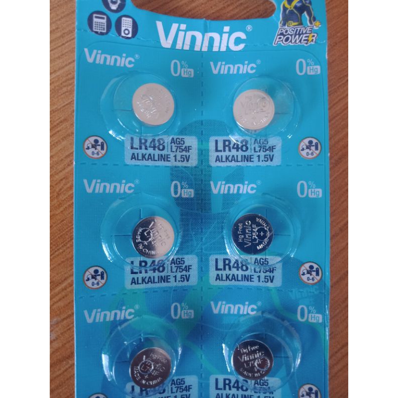 baterai vinik LR48 L754F ag5 alkaline alat pendengaran