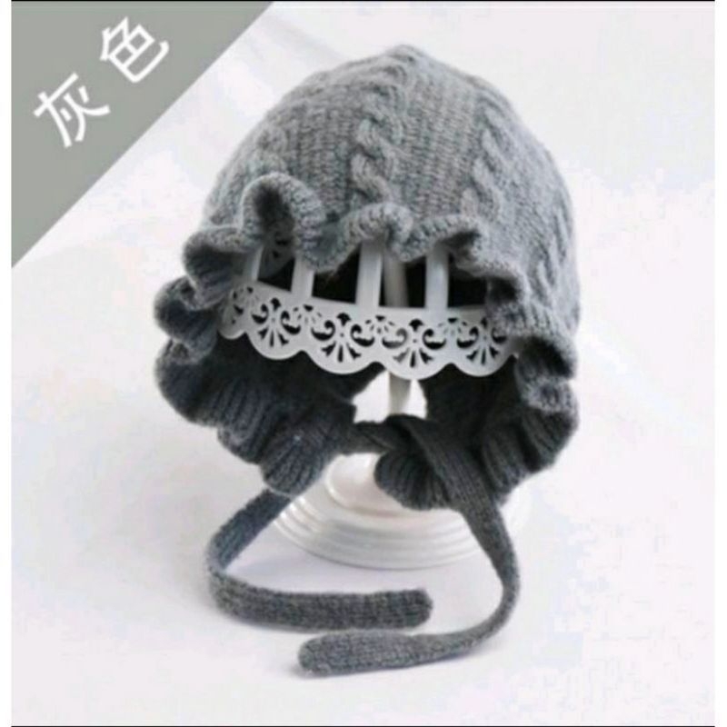 Datzy Topi  Bonet Bayi 0-3 tahun - Topi Rajut Salur Bayi