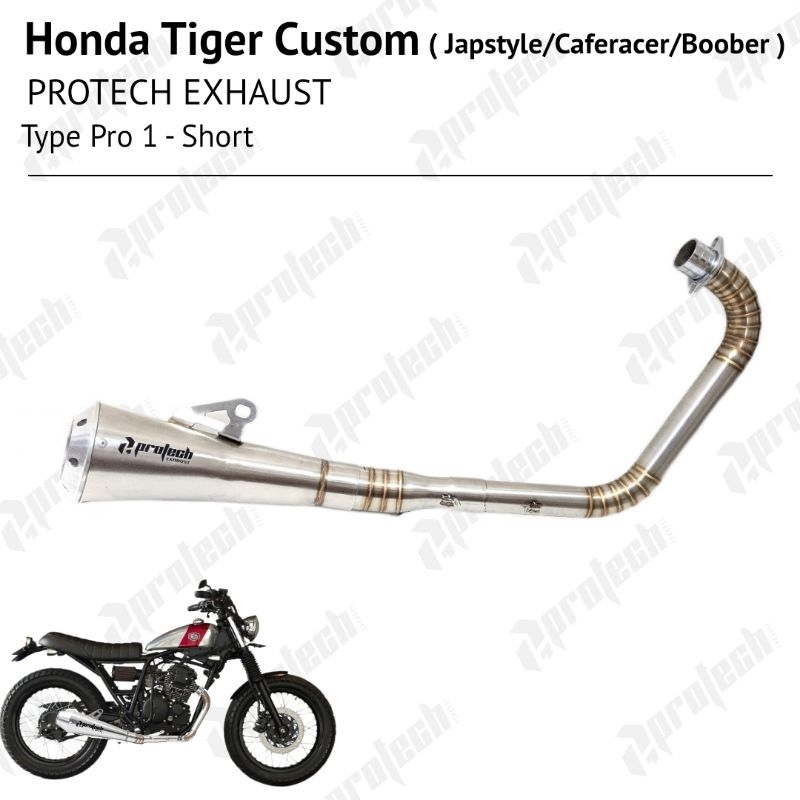 Honda GL / Tiger / Megapro — PRO1 Short · Silver — foto 2