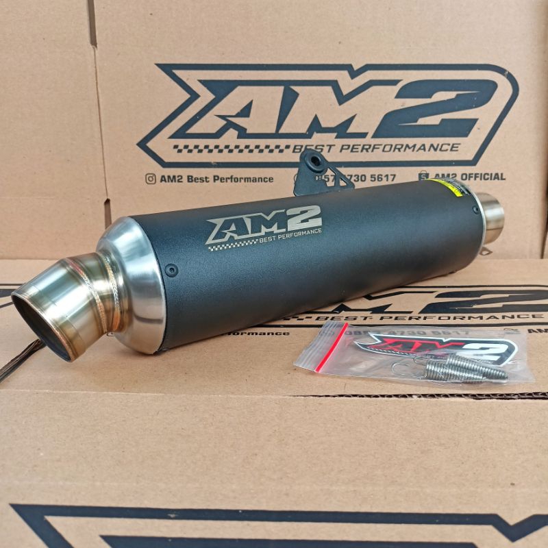 Knalpot Racing Silincer AM2 Gl Cb Megapro Tiger inlet 50 Bulat Jenong