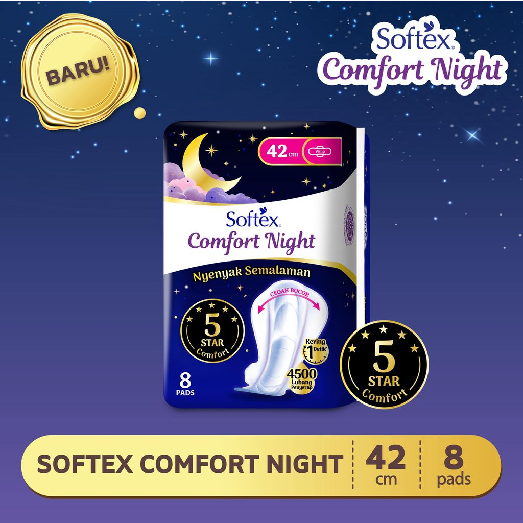 Spesial Bundles : Softex Comfort Night 29 cm 20s + 2 pack softex comfort night 42 cm 8s