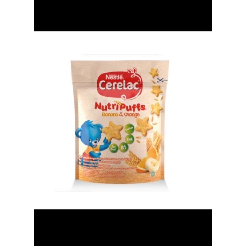 CERELAC nestle nutri puffs banana and orange 25 gram snack cemilan anak bayi