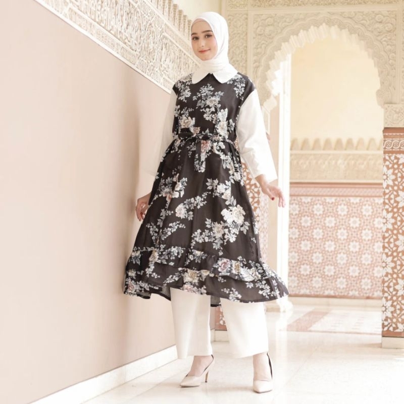 Shaina Stripes - LONG TUNIK IBU HAMIL JUMBO BUMIL BUSUI LEBARAN CANTIK