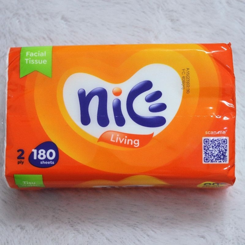 Tissue NICE 180 Sheet 2ply Tisu NICE Tissue Facial Nice 180 sheet /pack