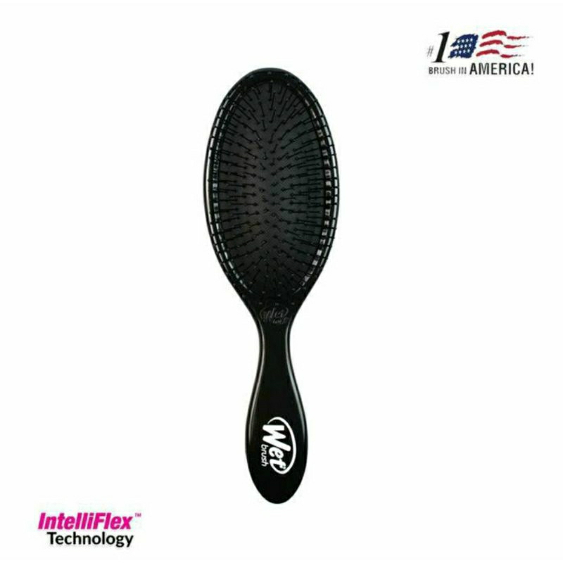 Original Wet Brush Pro Detengler Black - Sisir Anti Kusut