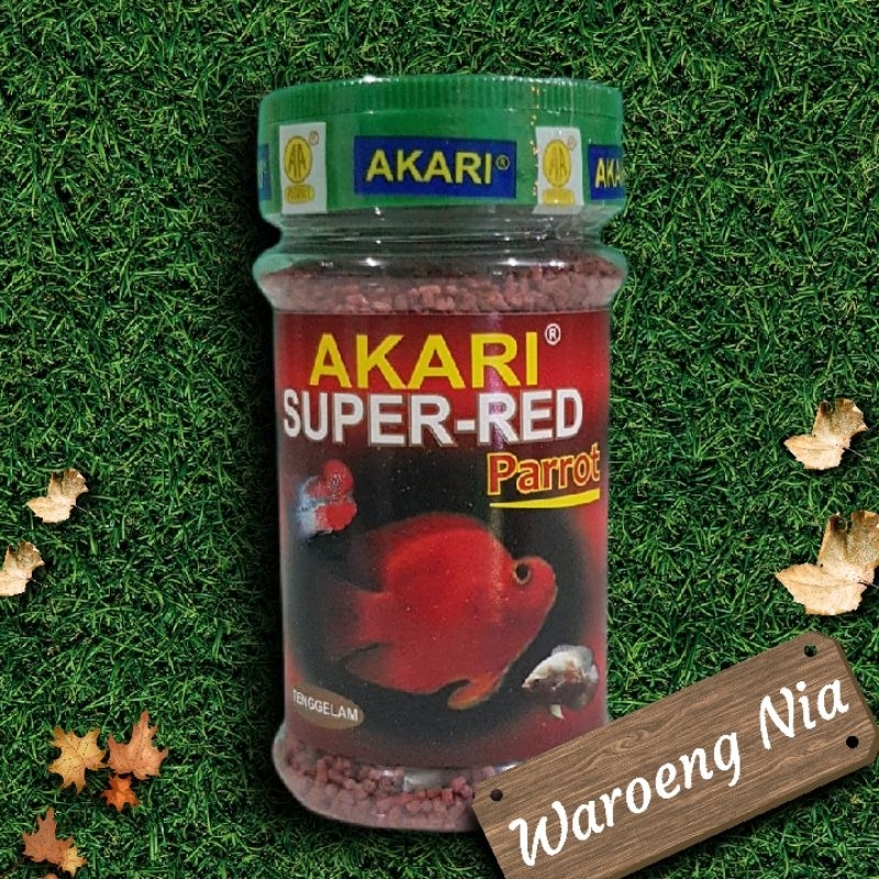 Pelet Ikan Akari Super Red Parrot 140GR 2mm Pakan Ikan Louhan Cichlid Cichlasoma Koki