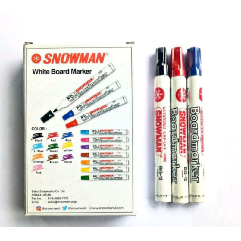 

spidol snowman warna hitam jual perpcs