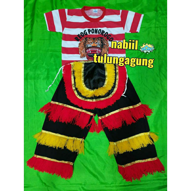 Setelan kaos reog ponorogo anak