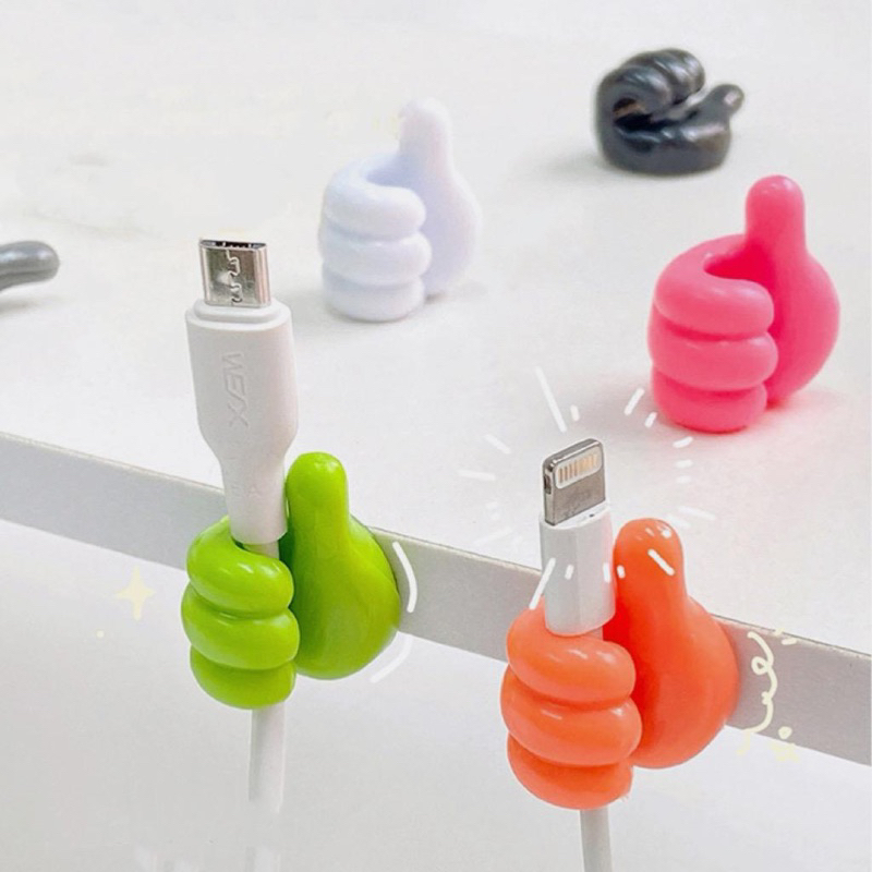 Gantungan Kabel Multifungsi Bentuk Tangan Cute Cable Organizer Clips Wire Cord Promo Sen