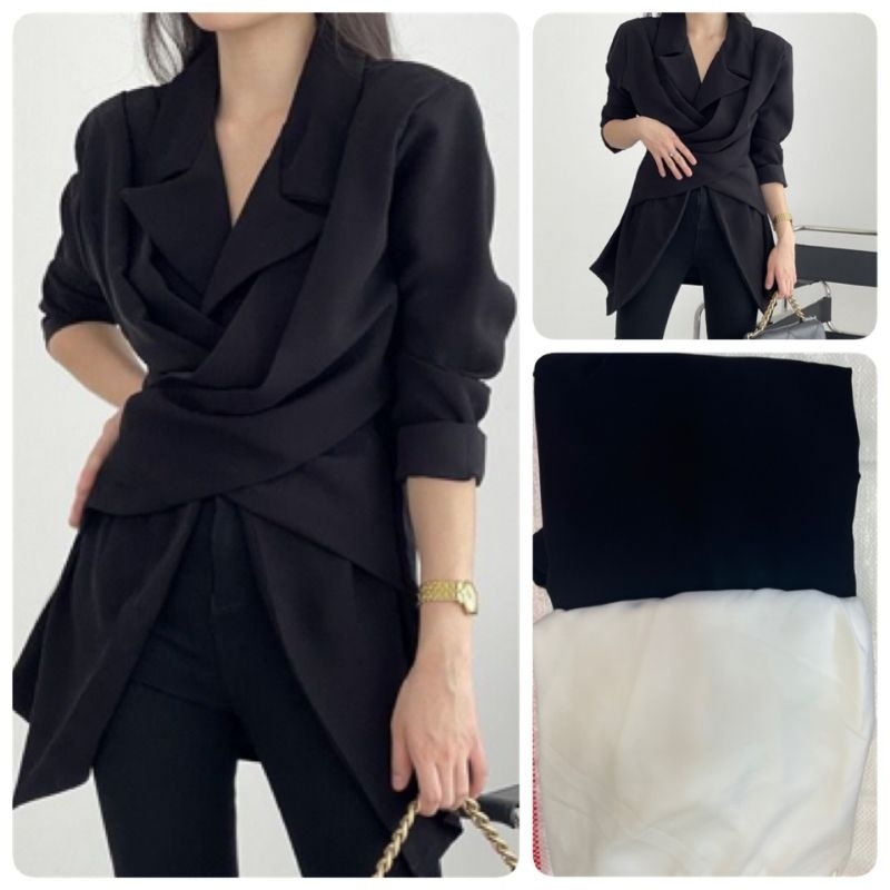 Blazer Wanita Korea Lengan Panjang Blouse Model Blazer Casual Korean Style Import Premium