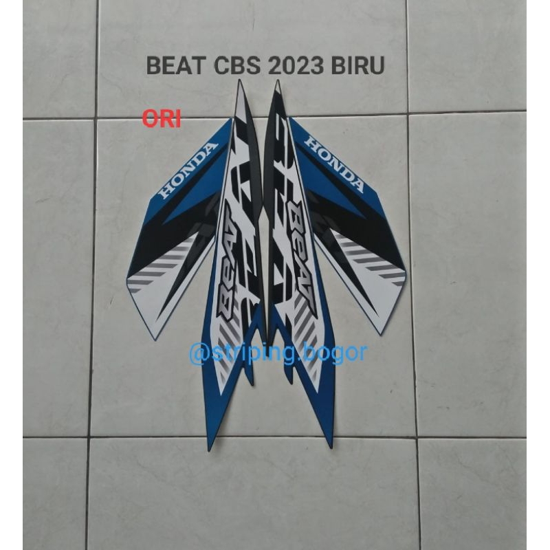 Striping Stiker Motor Honda Beat CBS 2023 Blue ORI