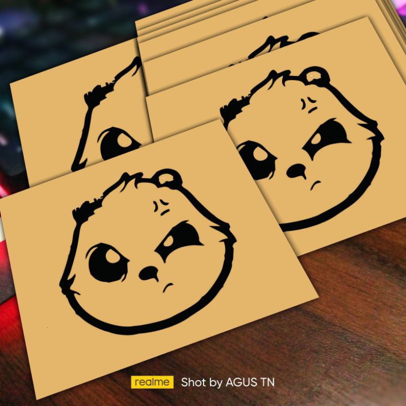 Stiker PANDA sticker Kepala Panda stiker cutting