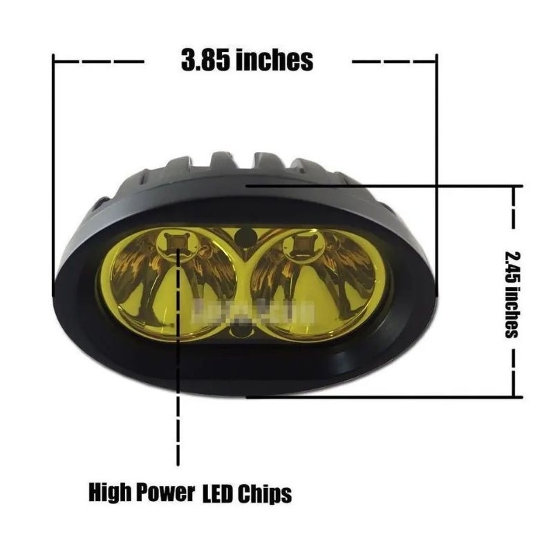 Lampu Tembak OWL 2 Mata Cree Housing Alumunium Cahaya Kuning 3 Mode R239