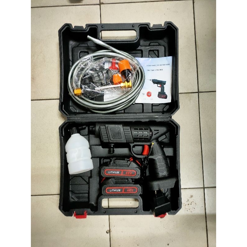 Jet cleaner washer portable 2 baterai lithium 48volt double baterai cuci mobil motor