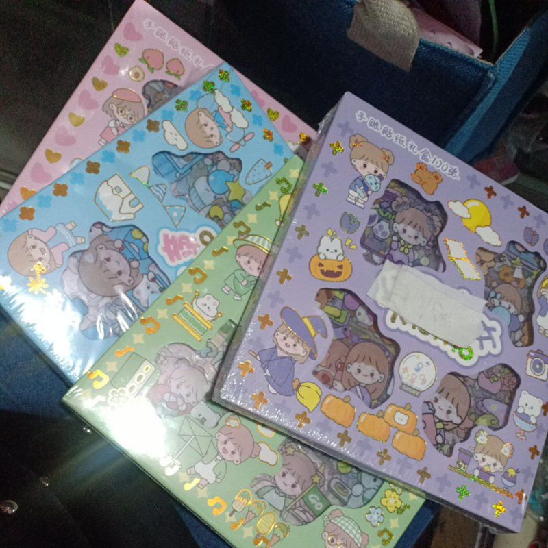 sticker set diary book motif kartun Korea lucu anti air dekorasi hendpon serba guna isi 100 lembar