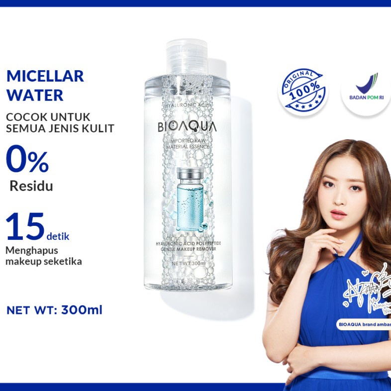 Jual BIOAQUA Micellar Water Makeup Remover Hyaluronic Acid Polypeptide ...