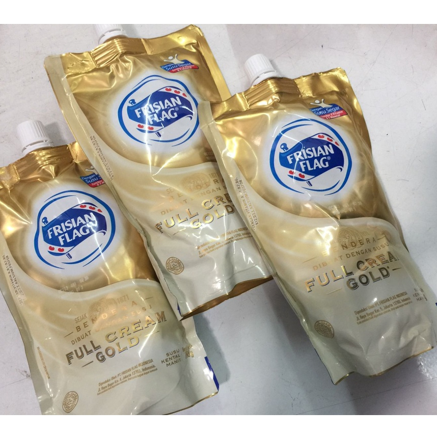 Susu Kental Manis Bendera Frisian Flag Full Cream Gold -Standing Pouch