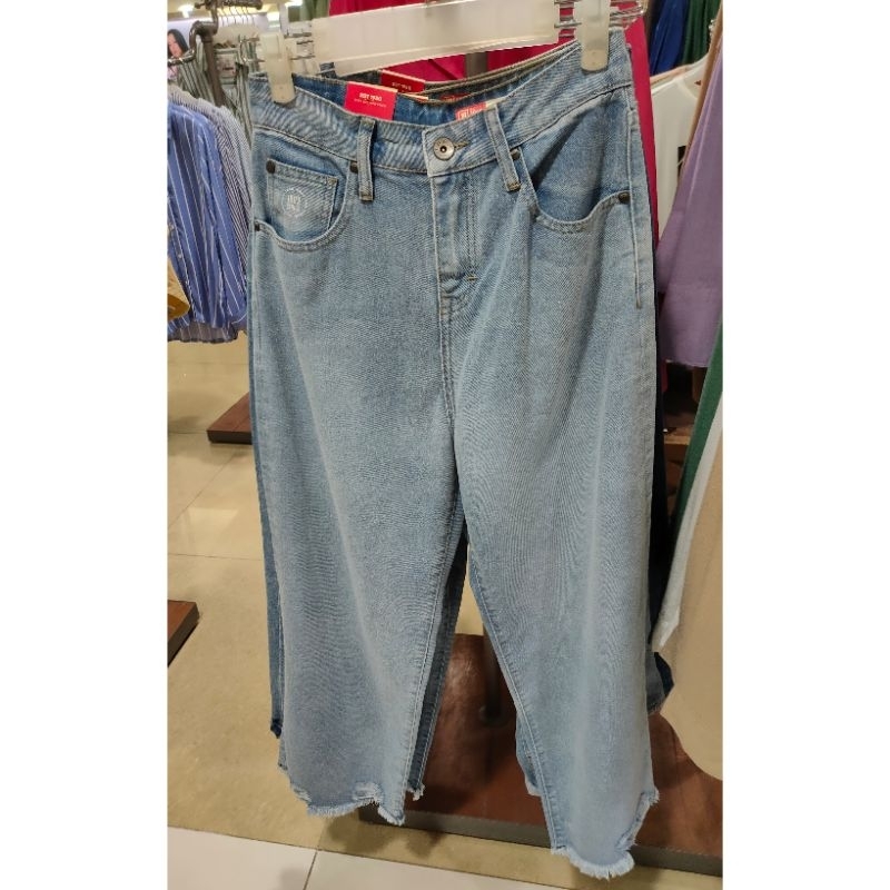 celana jeans wanita model kulot logo jeans original NEW Arrival