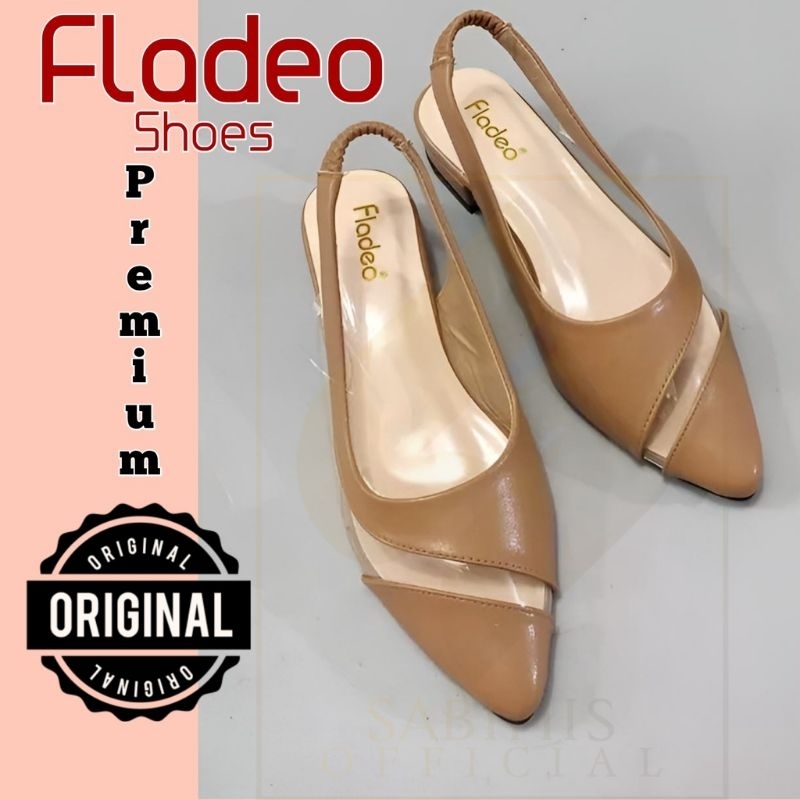 sendal wanita fladeo hak 3cm ( mika tali belakang)
