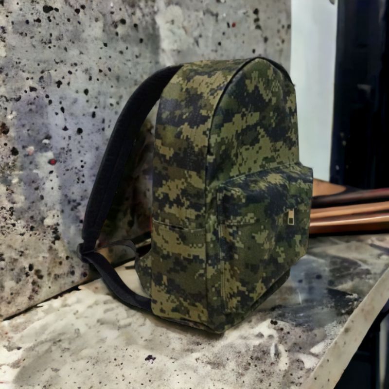 Tas Ransel anak sd tas gendong/Backpack punggung anak pria wanita printing army loreng hitam polos