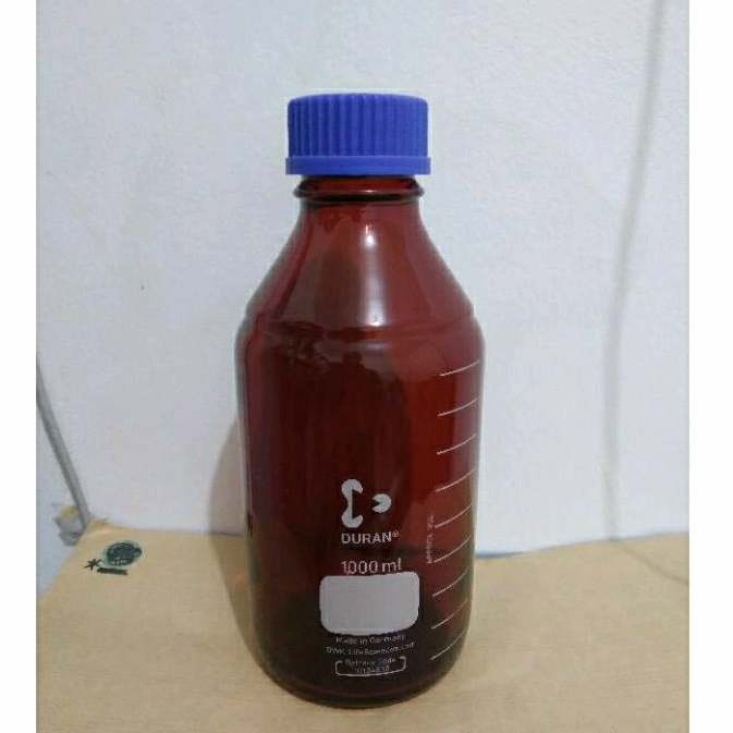 Laboratory Bottle Amber 1000ML Duran. Botol Lab Coklat 1000ML Duran. Lab Bottle 1L amber Duran.