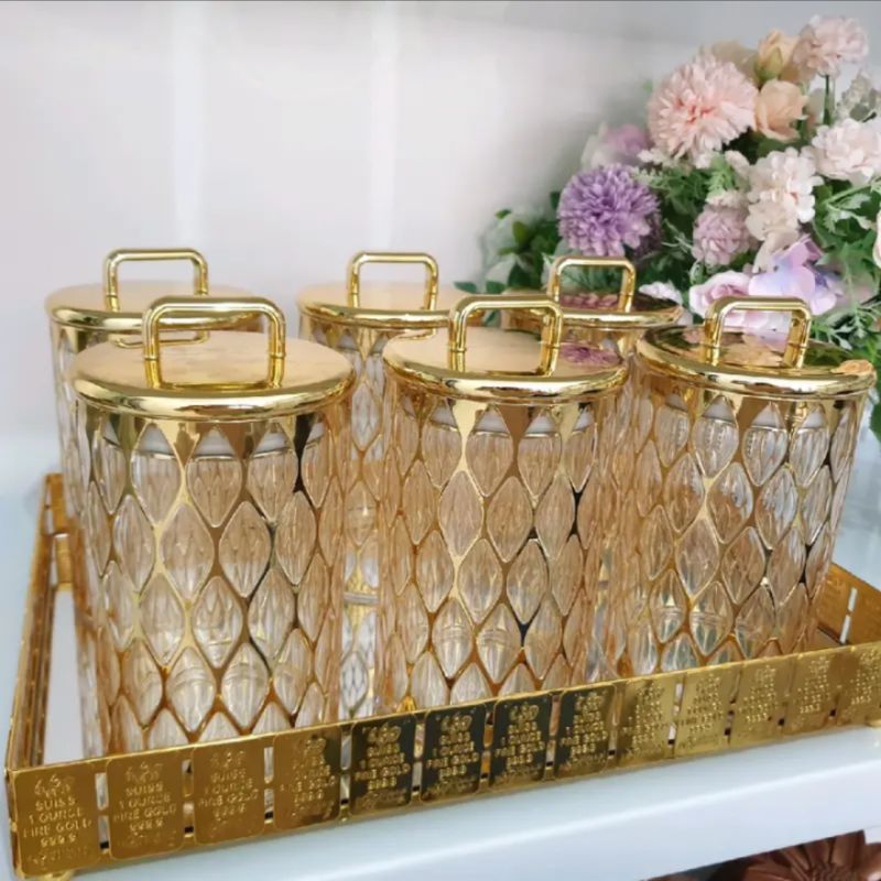 [READY STOCK] ARABIAN JAR SATUAN /TOPLES AKRILIK KEDAP UDARA /TOPLES KUE LEBARAN MEWAH