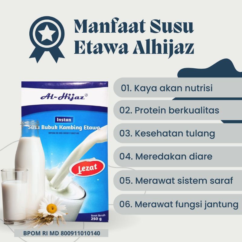 

Susu Kambing Bubuk Etawa Al-Hijaz 250gr Al Hijaz Premium