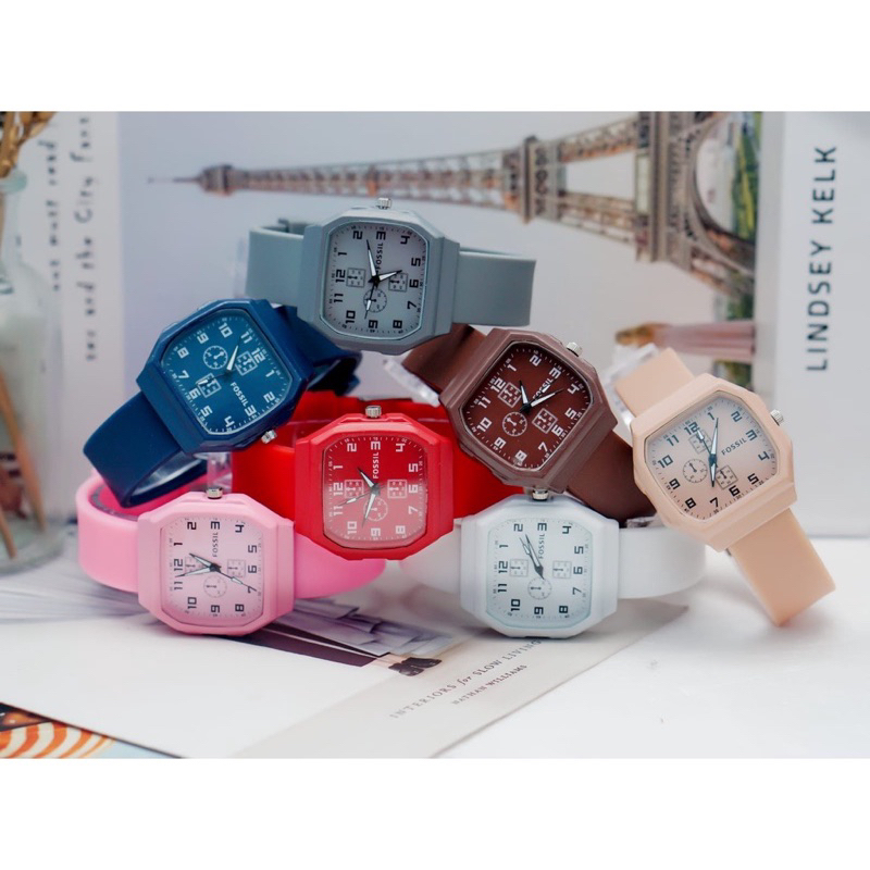 Jam Tangan Fashion Rubber RM070 (free gift)