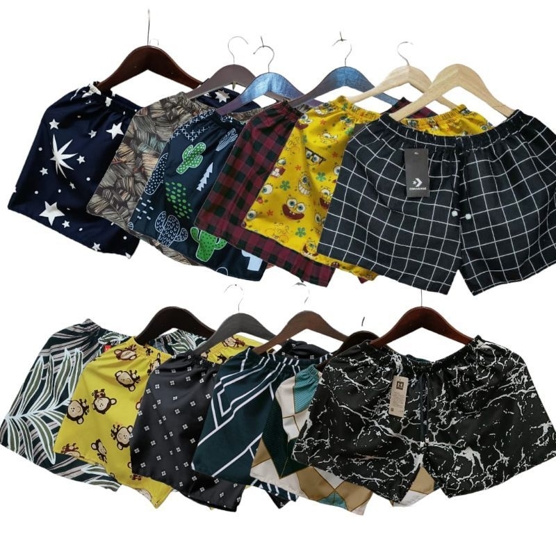 THEHIKAM Official - Celana Boxer Pria Wanita Surfing / Celana Pendek Pria Motif Kotak Kotak / Boxer Distro