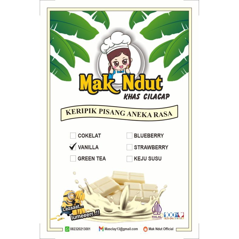 

Keripik Pisang Lumer Rasa Vanilla Mak ndut || PROMO MURAH