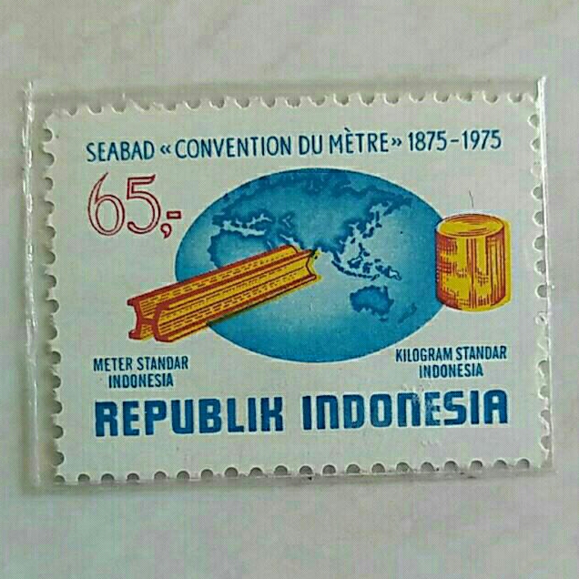

(AD) Perangko Indonesia 1975 Seabad Convention Du Metre Single Set Mint