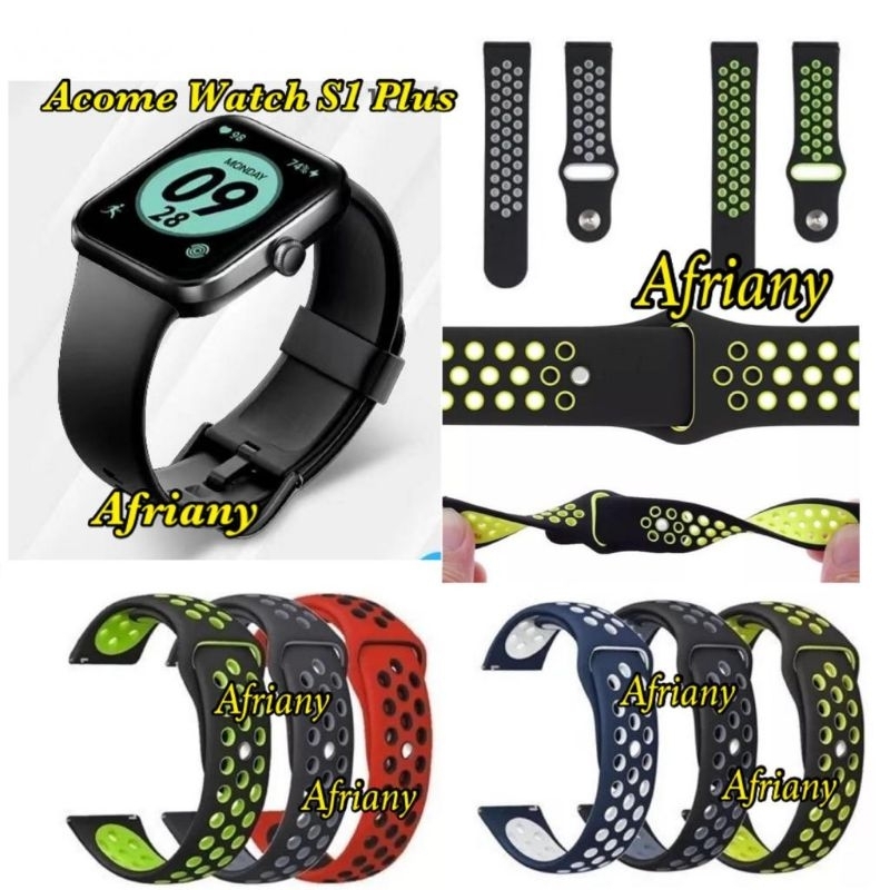 Tali Jam Strap Acome Watch S1 / Acome Watch S1 Plus / Acome Watch C1 - Nike Rubber Silikon Sporty