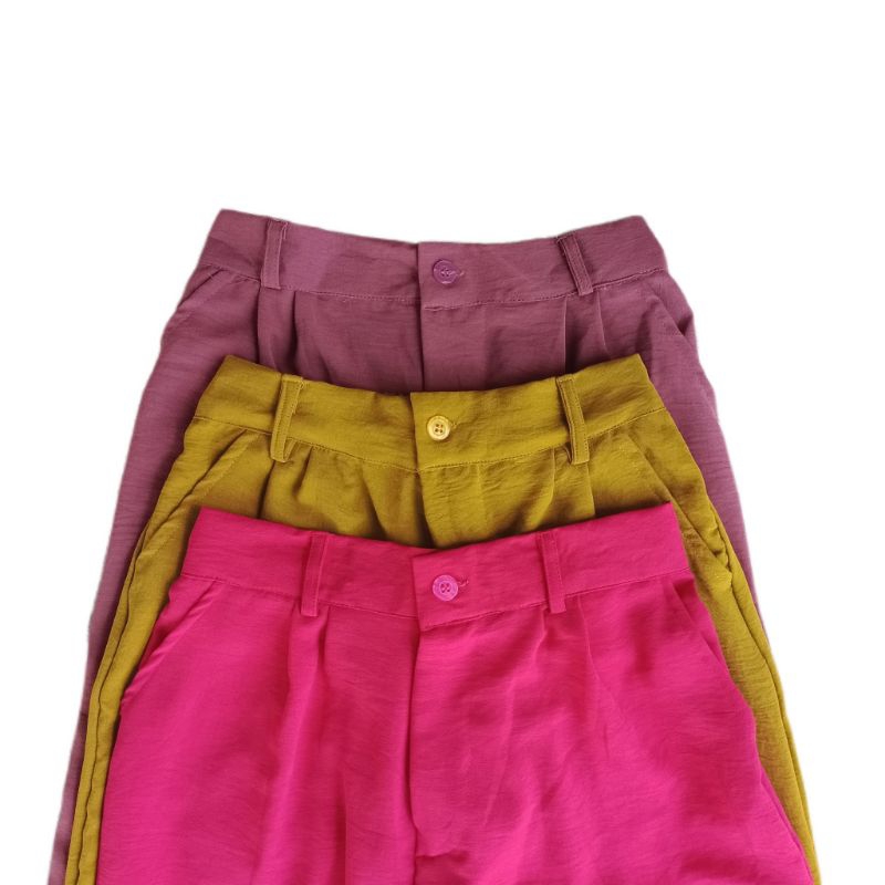 CELANA HIGH WAIST CRINGKLE REMAJA  / KULOT CRINGKLE RESSLETING / KULOT CRINGKLE ANAK TANGGUNG
