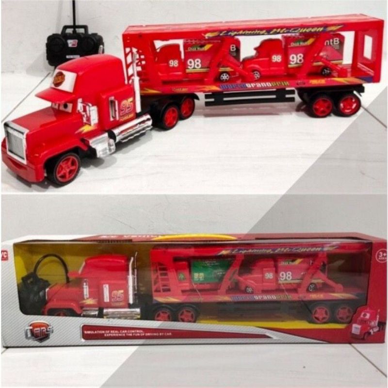 Mainan Rc Truk Cars Mcqueen Truck Trailer Mc Queen 757 21