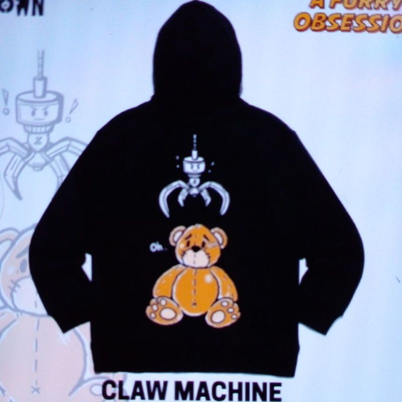claw machine hoodie black