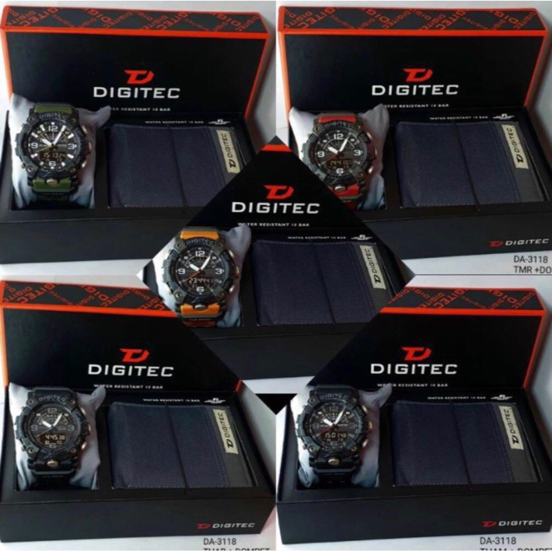 jam tangan digitec 2118 Analog-Digital free dompet