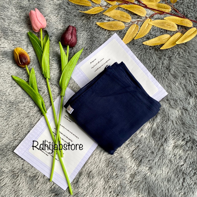 hijab segiempat paris / catton paris old | red rose | azara | varisha-Navy