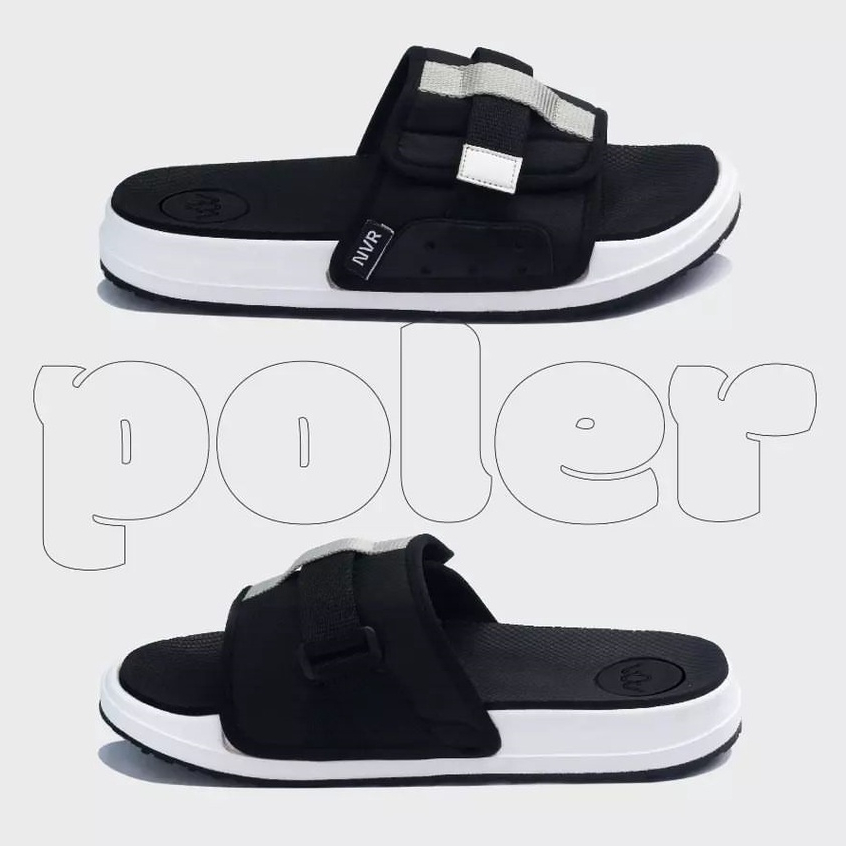 Poler Midnight | Sandal Slider Ringan Slop Casual Santai Sendal Slide Simple Pria Men Sendal Footwear | FORIND x Navara