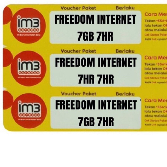 Voucher Indosat 7gb 7hari Vocer Isat 7 gb hari