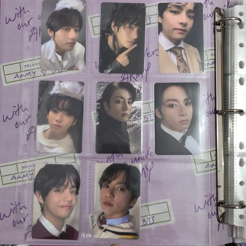 Photocard MOTS 7 Taehyung Jungkook 1 2 3 4